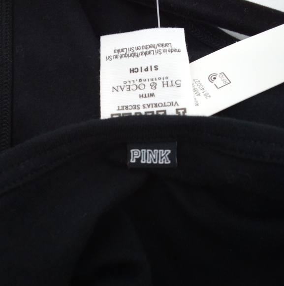 NWT PInk Victoria Secret NFL Game On Black Bodysuit 5th & Ocean S - Picture 6 of 11